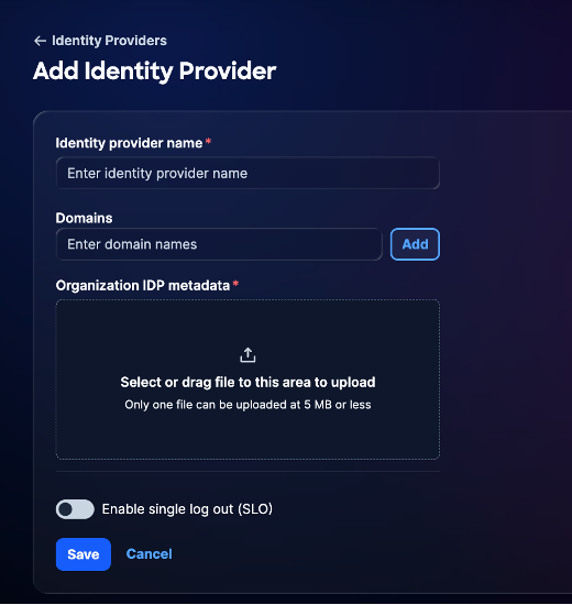 Add Identity Provider