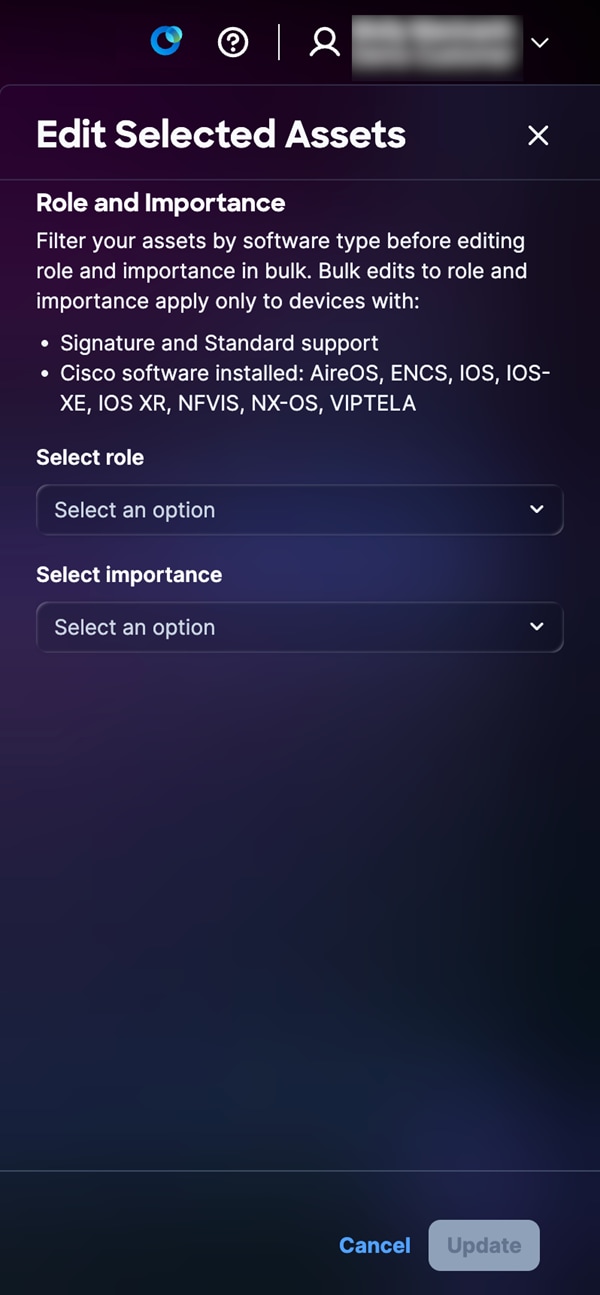 Editing Selected Assets