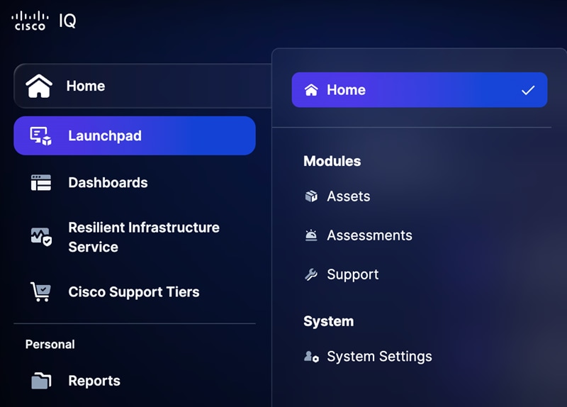 Home Menu