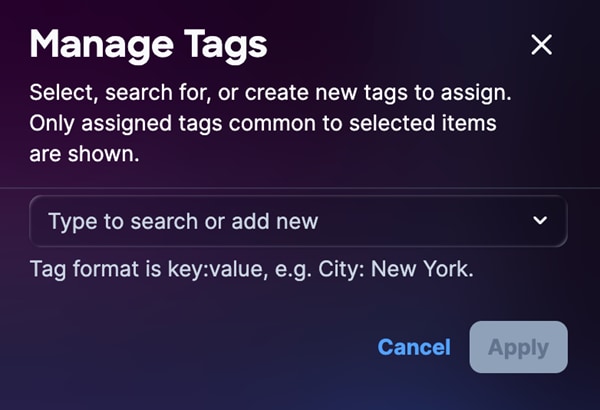 Assigning Tags