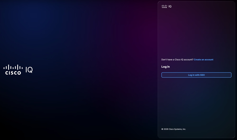 Cisco IQ Log in