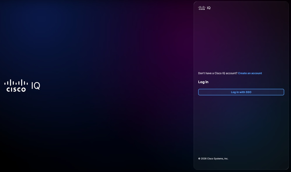 Cisco IQ Log in