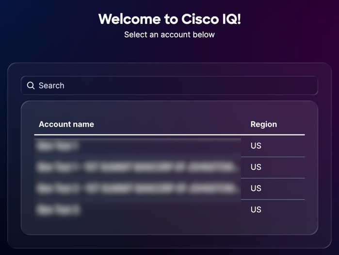 Select Account Name