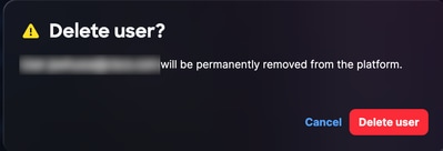 Delete User Confirmation