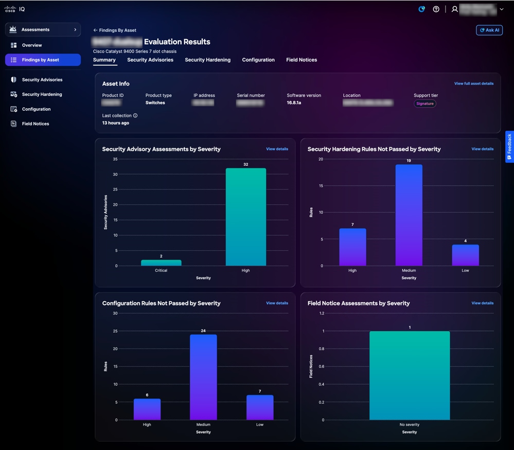 Findings by Asset Details