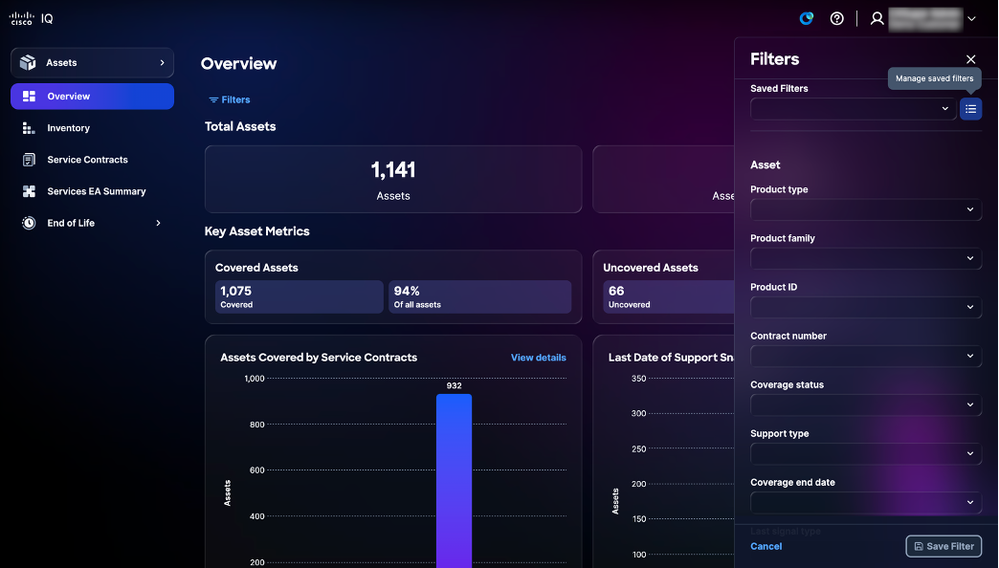 Manage Saved Filters