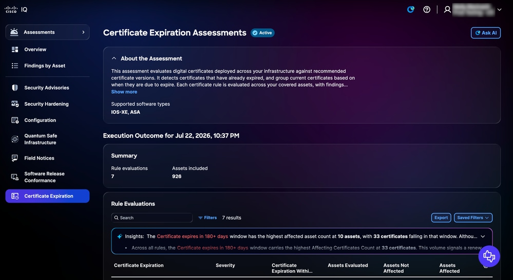 Certificate Expiration Detail