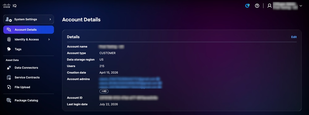 Account Details