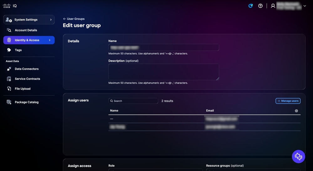 Edit User Group
