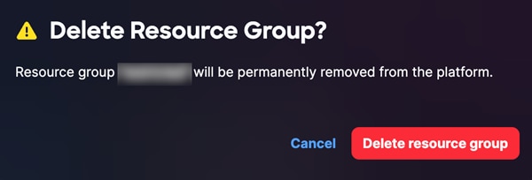 Delete Resource Group Confirmation