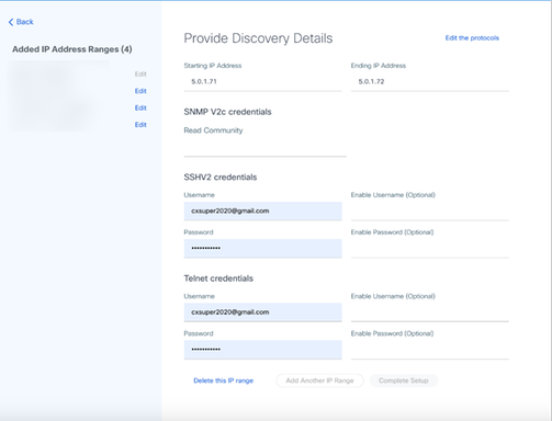 Provide Discovery Details