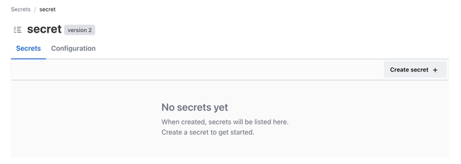 Key value secret