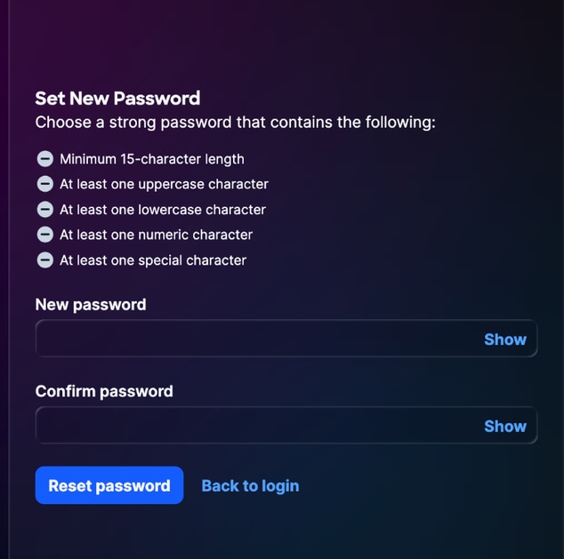 Reset Password
