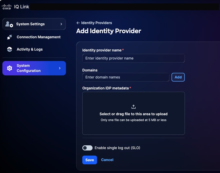 Add Identity Provider