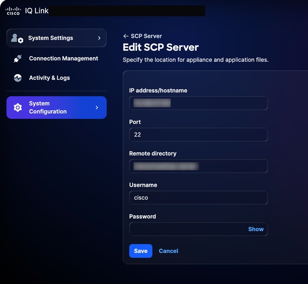 Editing SCP Server