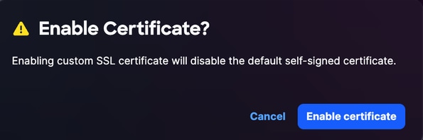 Enable Certificate