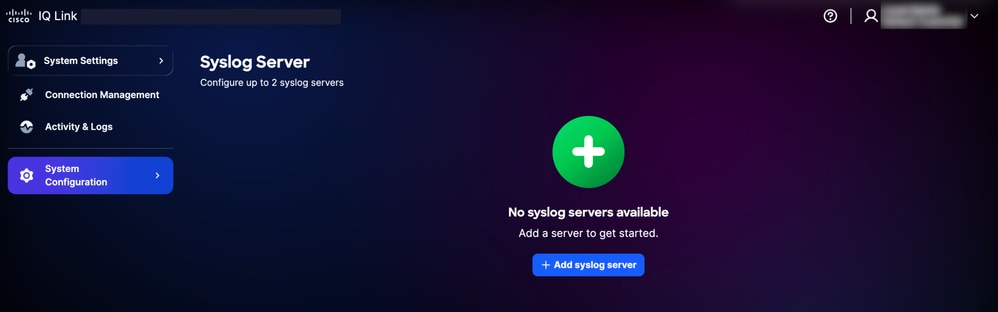 Add Syslog Server