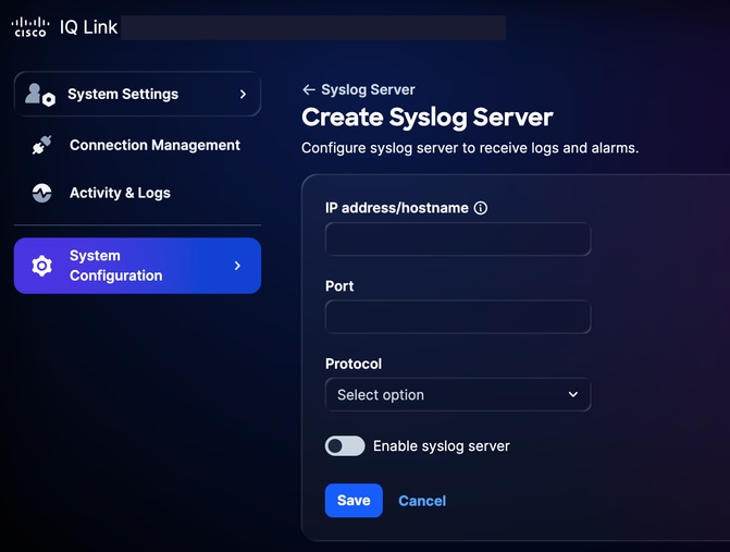 Create Syslog Server
