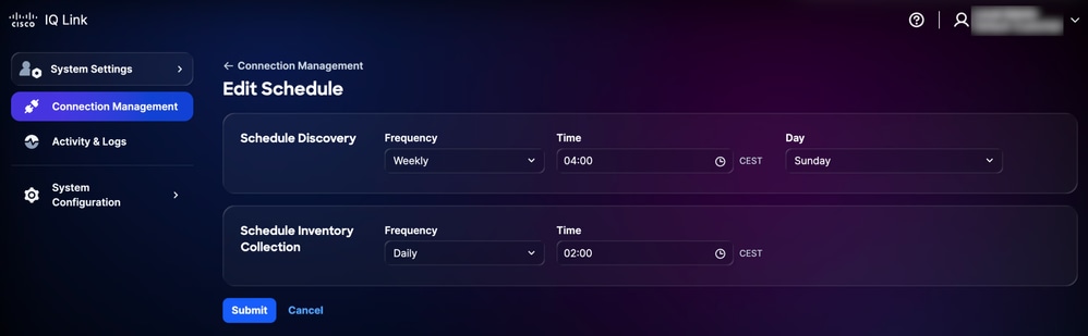 Edit Schedule