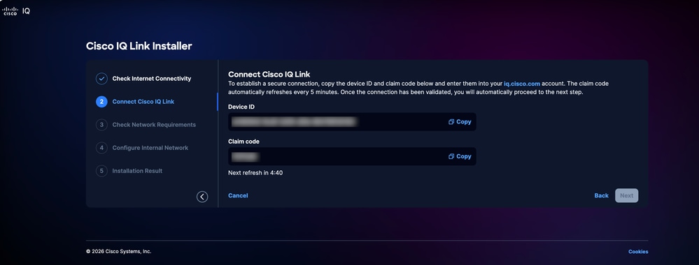 Connect Cisco IQ Link