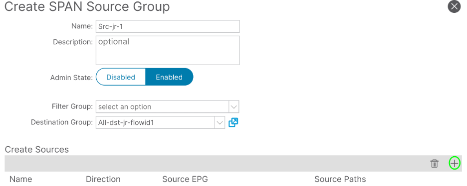 Create SPAN Source for Traffic Directly