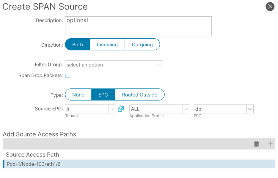 Create SPAN Source for Traffic Directly Connected to the DST