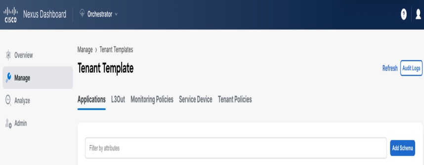 Tenant Template - Add Schema