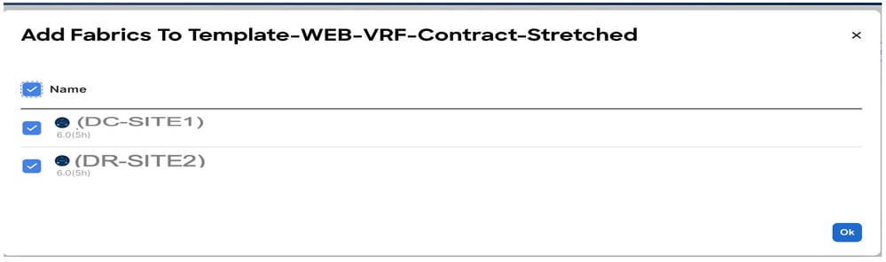 Add Fabrics to Template-VRF-Contract-Stretched