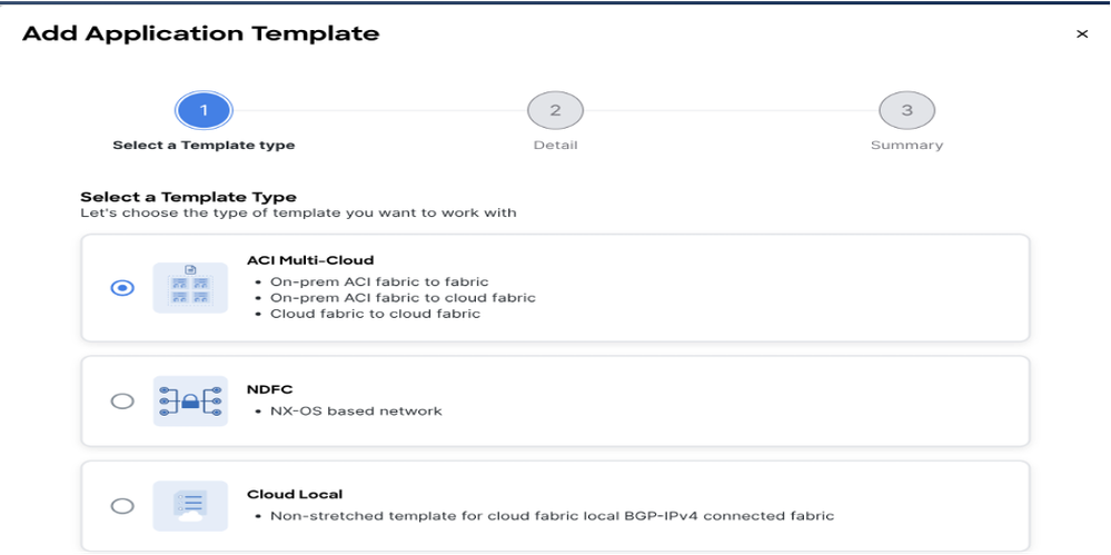 Add Template Name Template-EPG1-BD1-Stretched, Choose Tenant Production