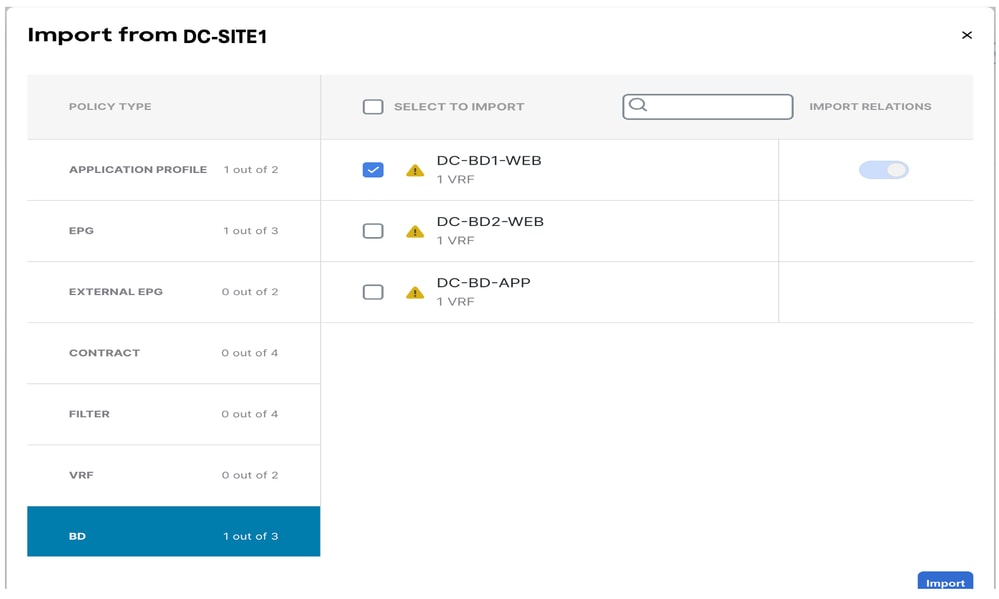 Choose L2 Stretch in DC-BD1-WEB