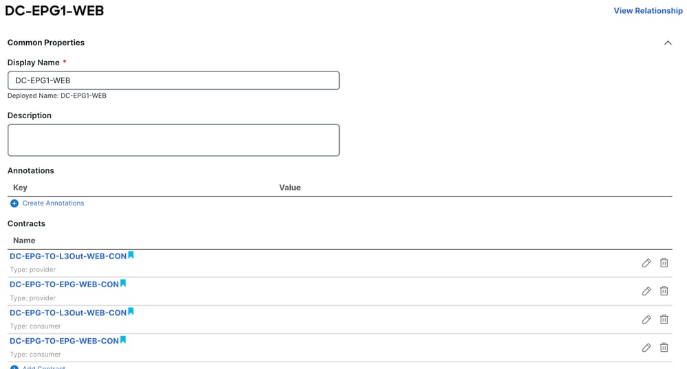 Delete DC-Contracts from DC-EPG1-WEB
