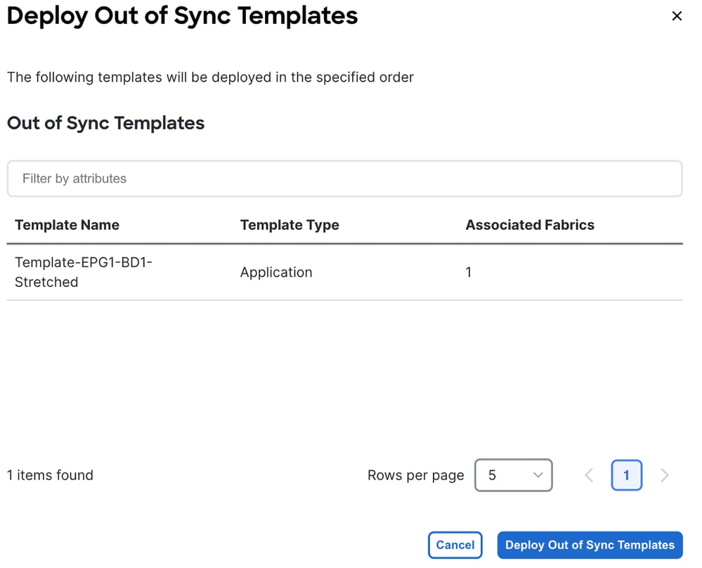 Deploy Out-of-Sync Templates