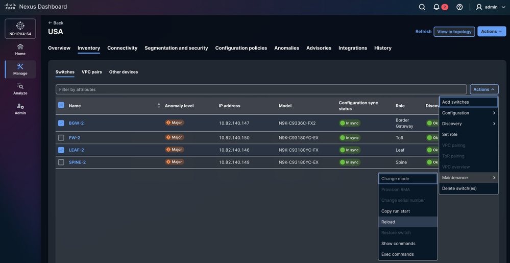 Manage USA Inventory