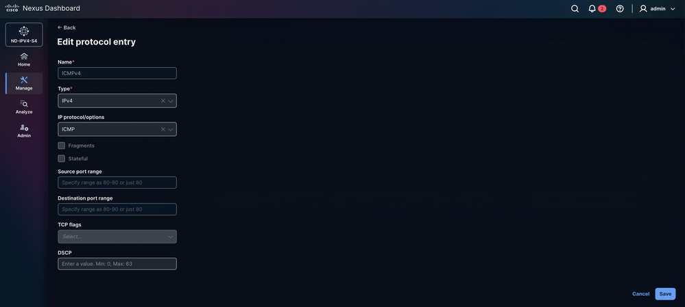 Edit Protocol Entry