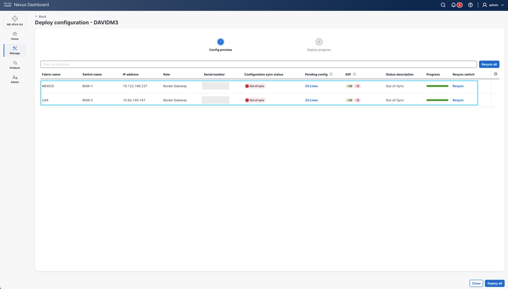 Deploy Configuration DAVIDM3