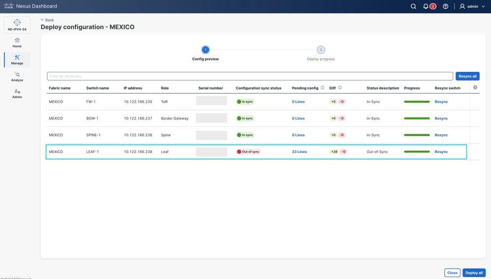 Deploy Configuration MEXICO