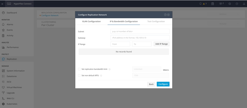 Configure Replication Network