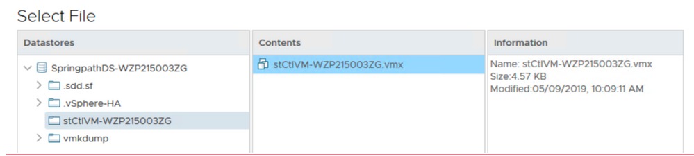 Image showing re-registration of SCVM to vCenter