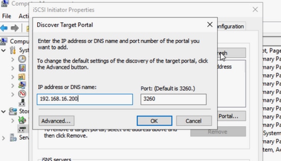Boot from iscsi Target with MPIO - Enter target ip address