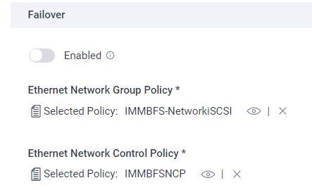 Configure IMM - Choose the new network group policy