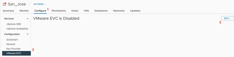 Verify Enhanced VMotion Compatibility (EVC) is Enabled