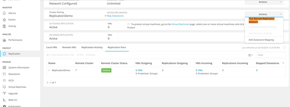 Test Remote Replication Network