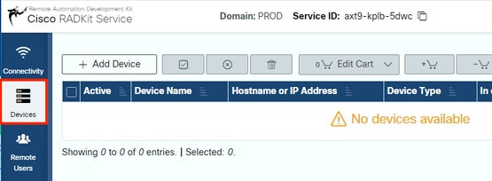 RADKit adicionar dispositivos