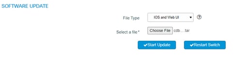 Software Update Options - Web UI Software or Both, Cisco IOS and Web UI