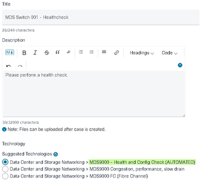 Selecting Health and Config Check