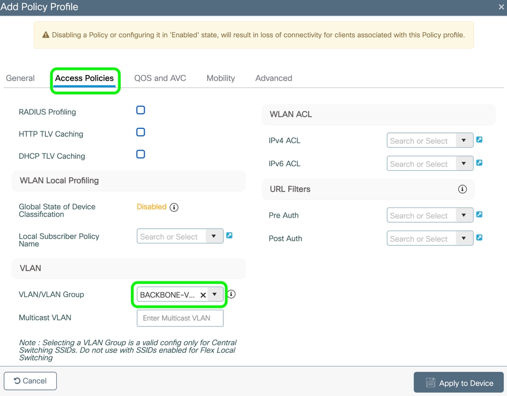 Create Policy Profile 3