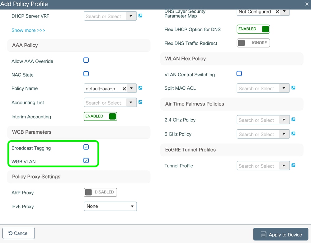 Create Policy Profile 4