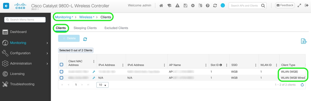 Connected WGB AP with Wired Client