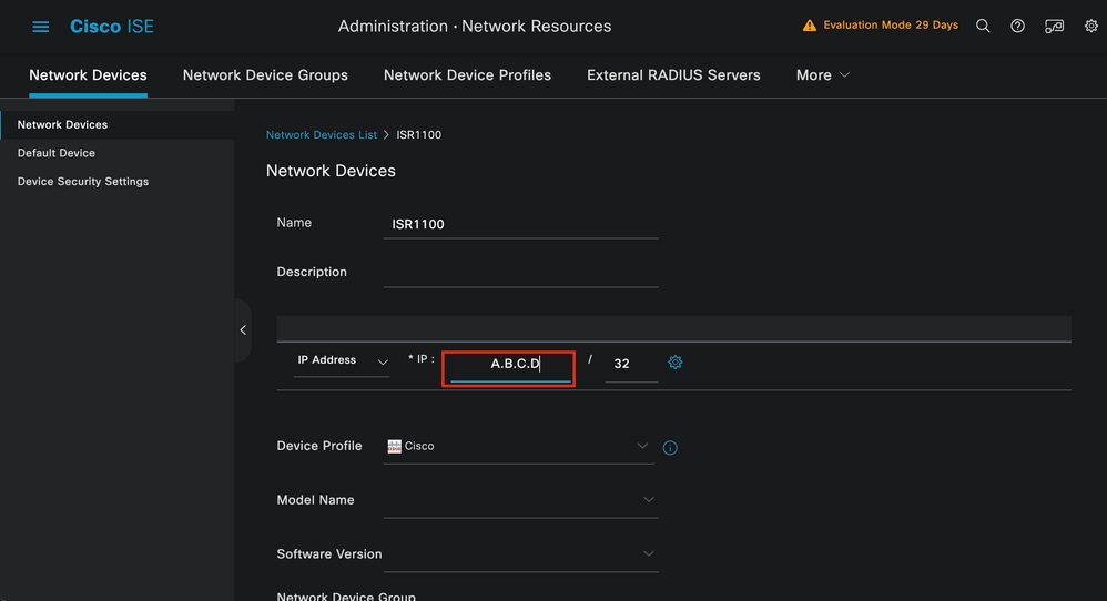 Page Network Device Creation