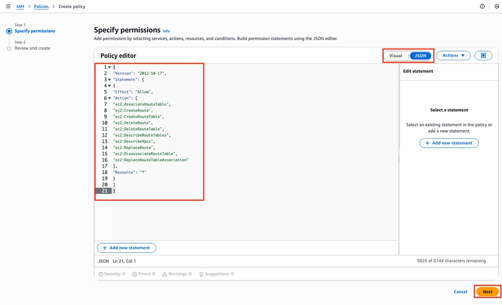 Make Sure Policy Uses JSON